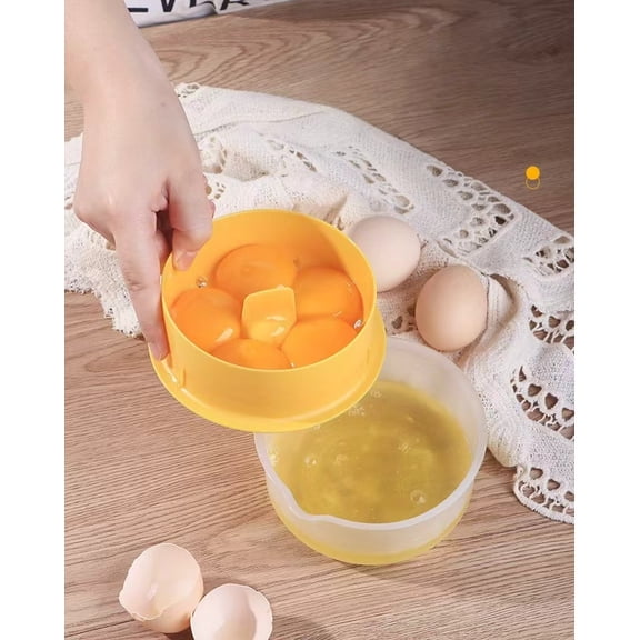 Vruelia Egg White Separator Can Accommodate 6 Eggs Optimal Egg Yolk Separator Egg Separator Egg White And Egg Yolk Separator Egg White And Egg White Filter Bowl Kitchen Baking Tool