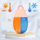 thumbnail image 2 of Paquete de 2 botellas de agua caliente para niños, pequeña botella de agua caliente de goma con calefacción, patrón de conejo con cubierta para botella de agua caliente, 2 of 5
