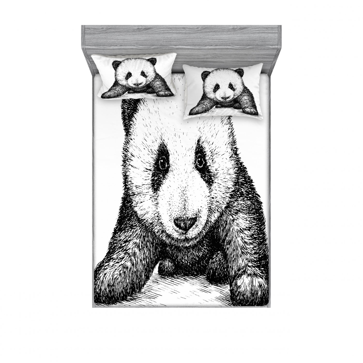 pics Panda Artwork Black And White walmart
