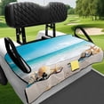 thumbnail image 4 of XYZCANDO Tropical Beach Print Golf Cart Seat Cover | 4 Storage Pockets | Universal Non-Slip Washable Accessory for 2-Seat Golf Carts, 4 of 8