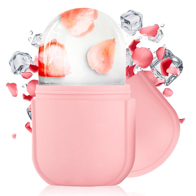 Milano Home Ice Face Roller Masajeador para cara, ojos y cuello - Molde de silicona reutilizable para cubitos de hielo para el cuidado natural de la piel De-Puff Eye Bags Reduce el dolor de migraña |