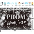 thumbnail image 5 of 2026 Prom Send Off Backdrop Black Silver Glitter Ballons Congrats Grad Background Class of 2026 Graduation Party Decorations Banner Supplies Photo Booth Props, 5 of 6