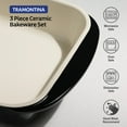 thumbnail image 4 of Tramontina Mae 3-Piece Ceramic Porcelain Baking Pans Set, Black, Non Stick Casserole Dishes for Oven, Rectangular Bakeware for Lasagna, Cakes and Loafs, 4 of 8