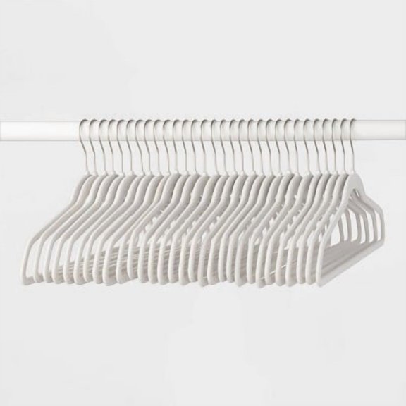 30ct Suit Flocked Hangers - Velvet Clothes Hangers for Sweaters, Dresses, Shirts, Suits