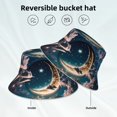thumbnail image 2 of Fotbe Artistic Starry Sky Moon Book Sombrero Tipo Pescador con Estampado – Sombrero de Sol de Algodón de Moda para Playa, Golf, Pesca, 2 of 6