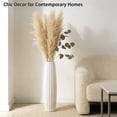 thumbnail image 5 of 24" White Ceramic Decorative Vase, Tall Floor Vase for Dried Flowers and Home Décor, 5 of 9