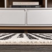 JONATHAN Y MOROCCAN HYPE 5 x 8 Area Rug, Khalil Berber Stripe - Cream/Black, MOH207A-5
