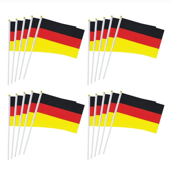 asddcavvf European Championship Germany Flag Waving Flag Party Party Sports Event Decorations Polyester Flag Celebration Flag Small Mini Stick Flag Football Game Party Decoration Support The Flag
