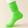 thumbnail image 3 of Socks for Women 2 Pairs Slouch Scrunch Long High Tube Socks Stretchable Knee High Socks Thick Winter Warm Cozy Casual Fun Socks for Women, 3 of 3