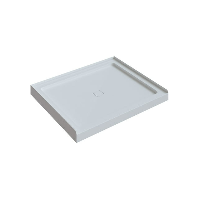 A&E Bath and Shower Pebble 36X48 Shower Base In White Polished Finish With Center Drain