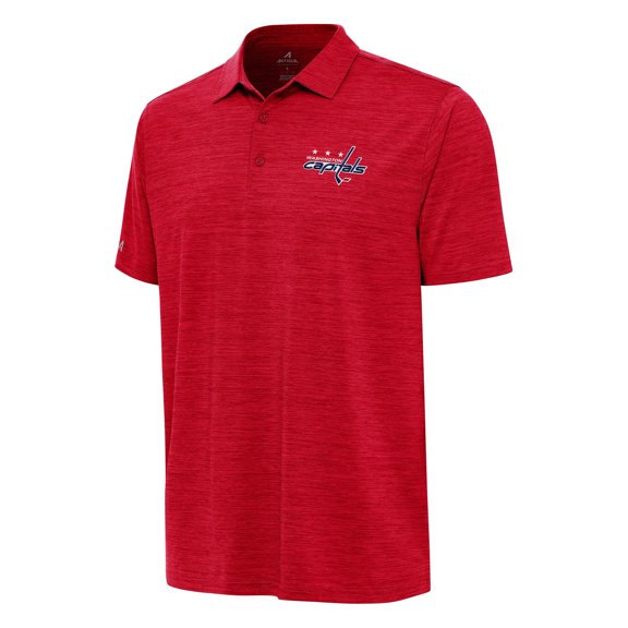 Men's Antigua Heather Red Washington Capitals Layout Polo