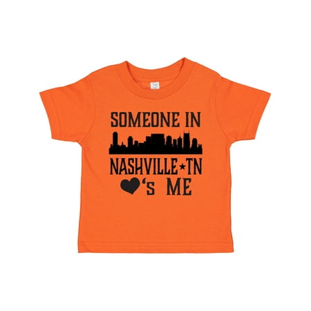 

Inktastic Nashville Tennessee Someone Loves Me Skyline Gift Toddler Boy or Toddler Girl T-Shirt