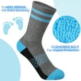 thumbnail image 3 of EALLCO Kids Crew Socks Cushioned Athletic Soft Socks Comfortable Unisex 6 Pairs L Size, 3 of 6