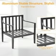 thumbnail image 4 of Aluminum Outdoor Armchair Conversation Dining Chair with Waterproof Thick Cushions High Density Foam All-Weather for Balcony, Deck, Patio, Garden, Poolside, Backyard, Gray, 4 of 8