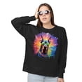 thumbnail image 2 of Hippie Doberman Pinscher Portrait oil painting Watercolor Tie-dye Vintage Sweatshirt Unisex Merch Doberman Dog Lover Gifts - 00015, 2 of 6