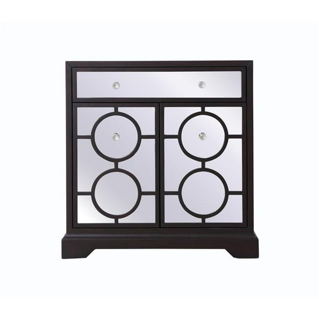 Elegant Decor MF81002DT Meuble Moderne Miroir 32 Po en Noyer Foncé