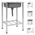 thumbnail image 3 of vidaXL Camping Sink Single Basin with Tap Stainless Steel, 3 of 41