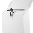 thumbnail image 3 of UEETEK Wall Mount White Retro Iron Mailbox Lockable for Home and Garden, 3 of 6