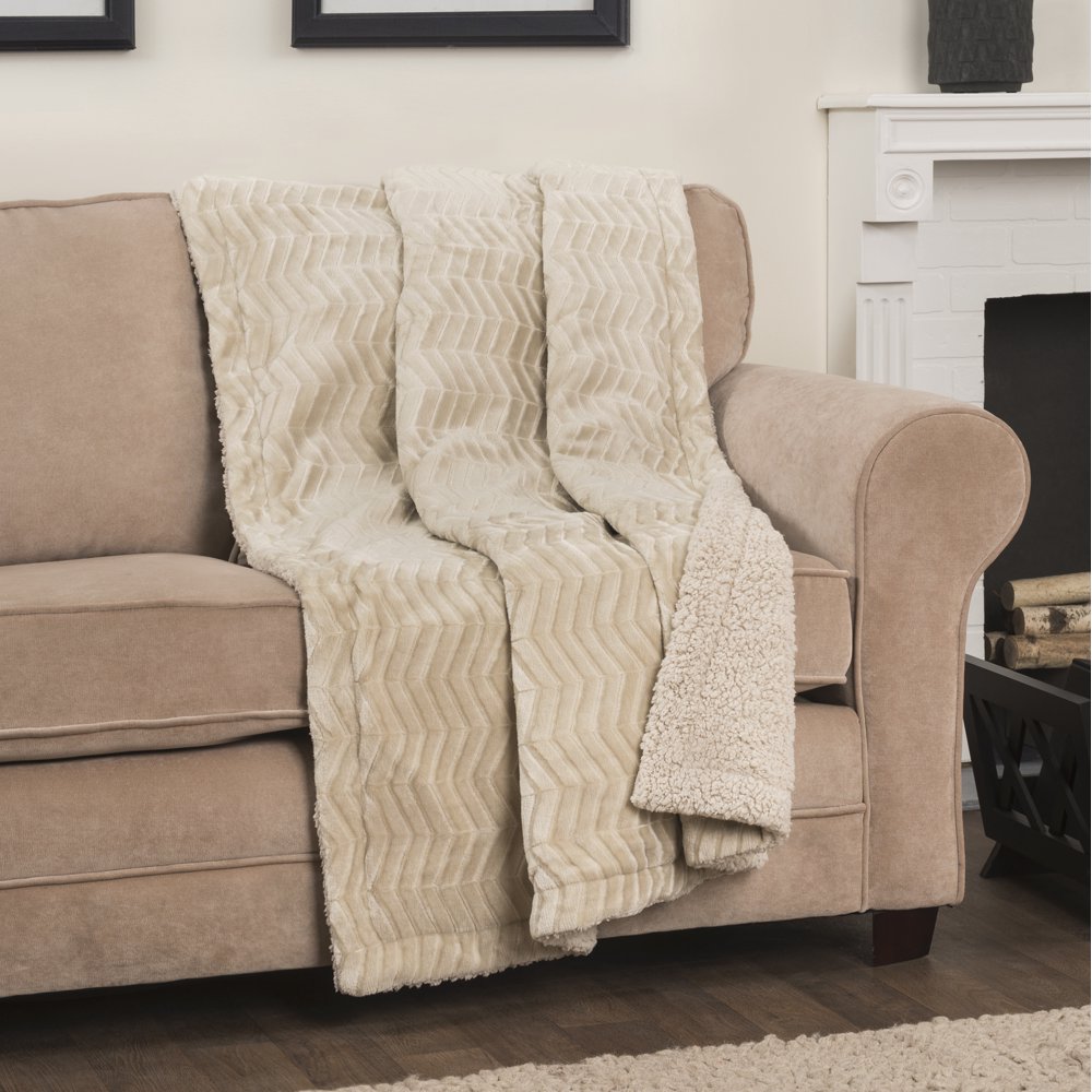 Arlee Self Warming Heating Throw Blanket Reversible Sherpa Fleece for