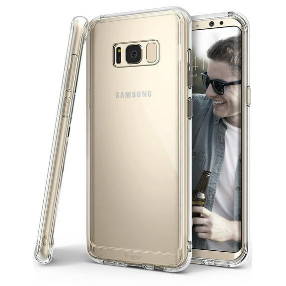Ringke FUSION Case for Samsung Galaxy S8 Plus, Clear PC Back TPU Bumper Drop Protection - Clear