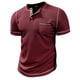 thumbnail image 1 of pstuiky camiseta de hombre, Camiseta de manga corta para hombre, estilo informal, lisa, con cuello vuelto, botones y blusa ropa de hombre l, 1 of 5