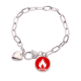 thumbnail image 1 of Pulsera de cadena de corazón Unbranded Fuego la plaza roja 7.5 pulgadas, 1 of 3