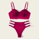 thumbnail image 4 of Gibobby Conjunto de lencería de encaje Pijamas de liga de Lencería de encaje Nuevo anillo sexy Ropa de dormir Ropa interior Íntima(Rosa caliente, XL), 4 of 5