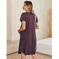 thumbnail image 2 of Ekouaer Nursing Nightgown Labor and Delivery Gown Hospital Breastfeeding Dress for Women Short Sleeve Maternity Sleepwear, 2 of 6