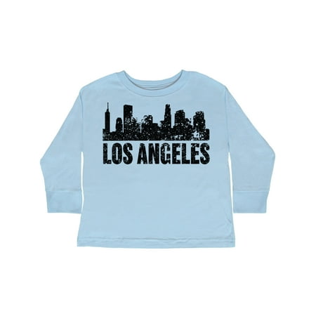 

Inktastic Los Angeles Skyline Grunge Gift Toddler Boy or Toddler Girl Long Sleeve T-Shirt