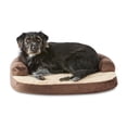 thumbnail image 3 of Vibrant Life Small Round Corner Sofa Style Dog Bed, Brown, 23" x 28", 3 of 6