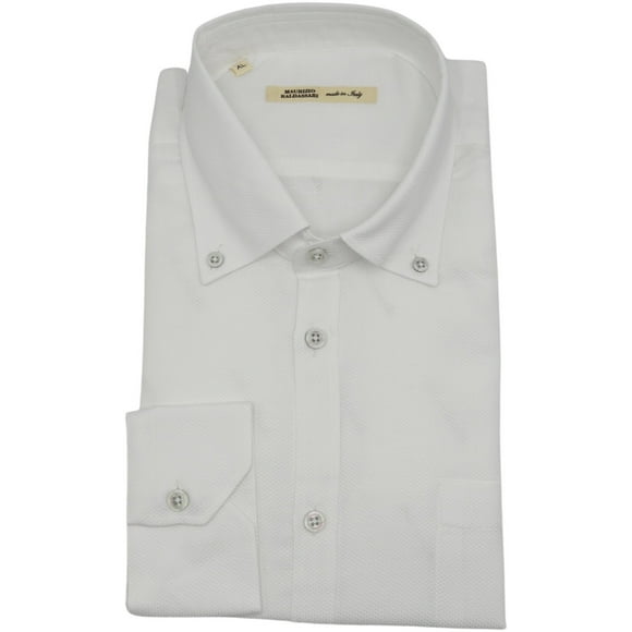 Maurizio Baldassari Men's White Briciola Dress Shirt - XL