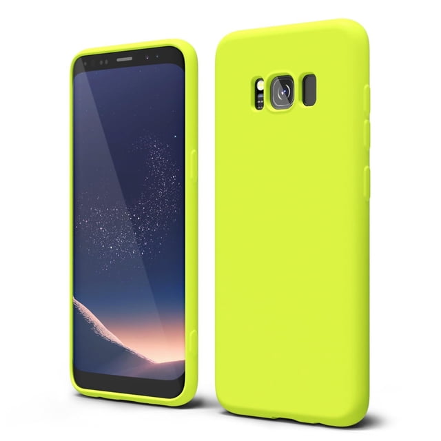 oakxco - Funda de silicona diseñada para Samsung Galaxy S8, color neón vibrante y brillante, funda d