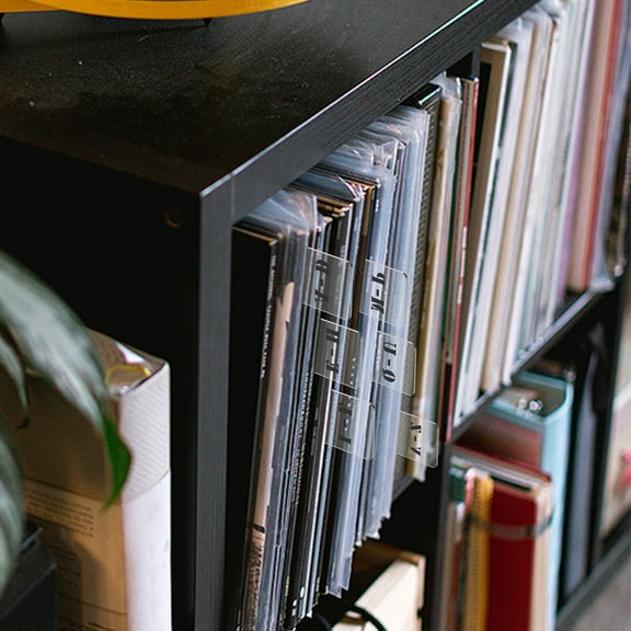 Toorise 6Pcs Vinyl Record Dividers Organizer A-Z Acrylic Record Dividers Alphabet Separator for Album CD DVD Media Book Shelf Storage