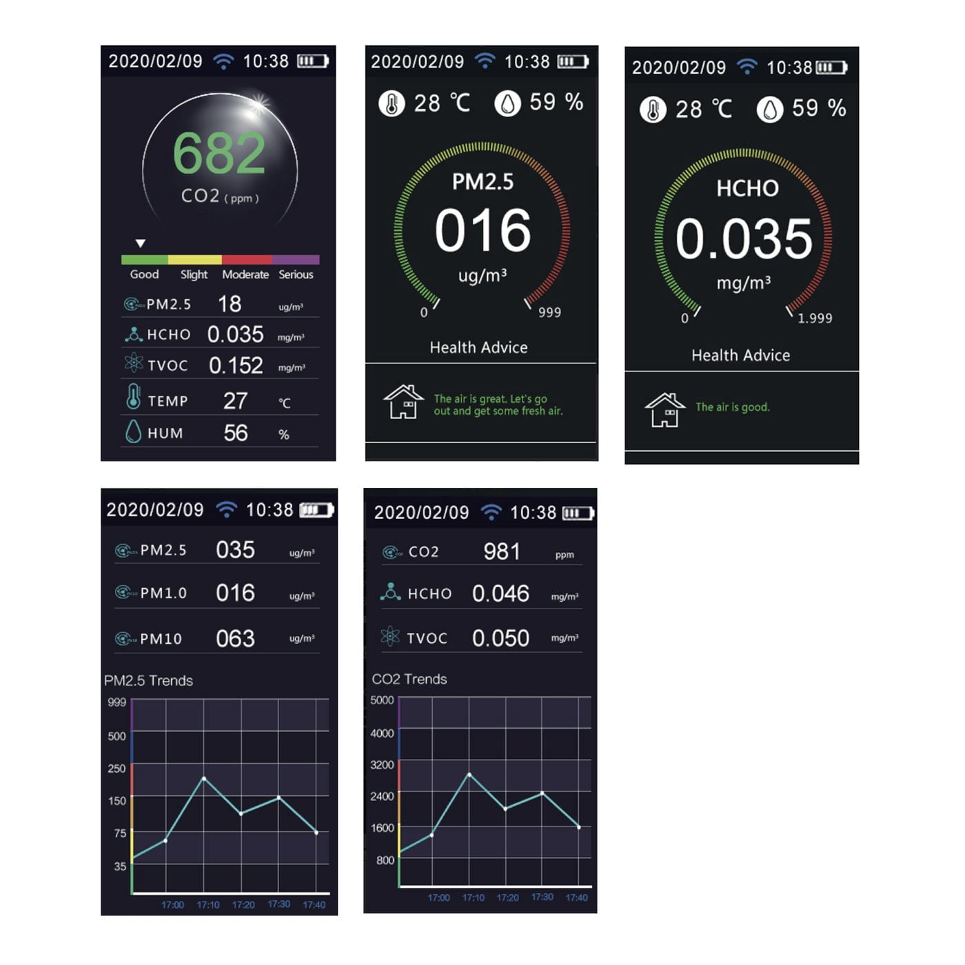 Multi-Function Indoor Air Quality Monitor with Optional Wifi