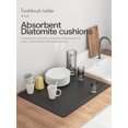 thumbnail image 3 of Diatom Earth Pad Sink Splash Mat Kitchen Bathroom Water Absorbent Pad Cleaning Drying Anti-Mold Rubber Back Countertop Protector, 3 of 5