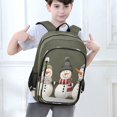 thumbnail image 6 of FORMRS School Backpack 17" Student Travel Bag with Laptop Compartment, Gray Cute Snowmen, 6 of 7
