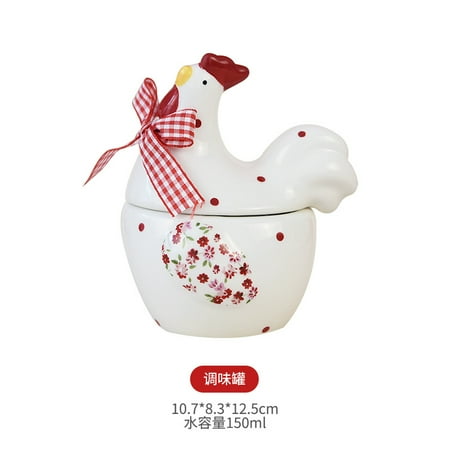 

European pastoral style red floral chicken bowl plate cup set three-dimensional relief tableware creative Western dessert plate