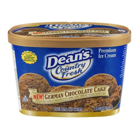 Dean's Country Fresh Premium Ice Cream German Chocolate Cake, 1.5 QT