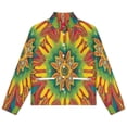 thumbnail image 4 of Jackets for Women Winter Coat Jackets Flannel Stand Collar Jacket(Vibrant Colorful Psychedelic Mandala Art,Size:S-4XL), 4 of 7