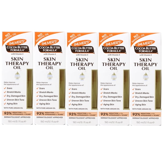 5 Pack - Palmers Cocoa Butter Formula Skin Therapy Oil Pump 5.1oz Each