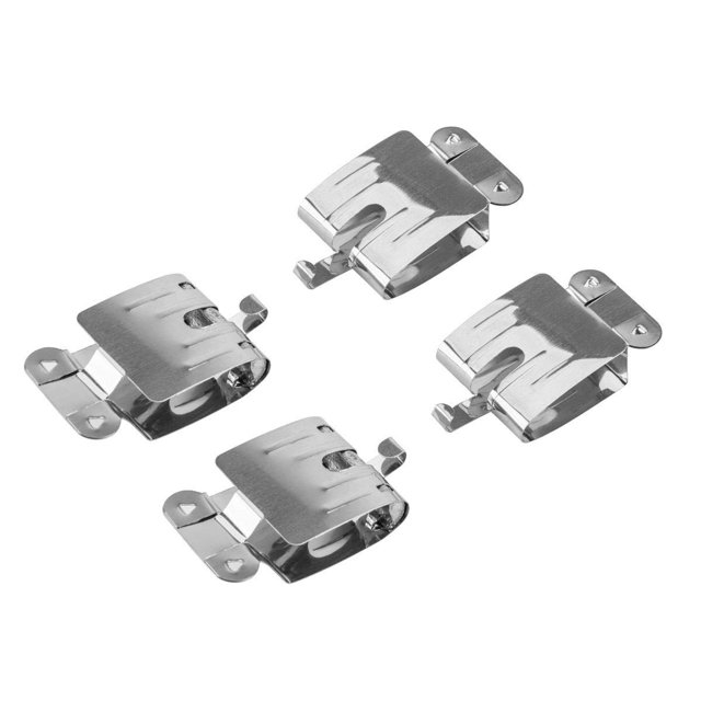 Film Clips Adorama de acero inoxidable, paquete de 4 con pesas
