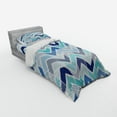 thumbnail image 2 of Ambesonne Modern Bedding Set 3 Pcs, Seamless Doodle Style, Twin, Blue and White, 2 of 2