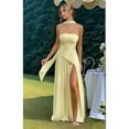 thumbnail image 2 of Women'S Off-the-Shoulder Tube Dress with Side Design, Suitable for Going Out Casual Elegant Club Party Long Dress Yellow M, 2 of 8