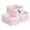 Pink 3pcs, variant on 6pcs Cotton Rope Storage Basket 3 Pack, Woven Fabric Organizer Bins for Shelves, Closet, Bathroom, Bedroom, Nursery, Pink/Brown, 11.8 x 7.5 x 4.7 in, Pink