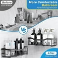 thumbnail image 4 of Veken Adhesive Shower Caddy 5-Pack, Large Capacity Bathroom Organizers and Storage, Rustproof Shelves Rack with Soap Holder, 4 of 5