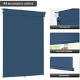 thumbnail image 3 of LazBlinds No Drill Blinds for Indoor Windows, Blackout Roller Shades, Cordless Window Blinds, Thermal Insulated Fabric UV Protection, for in Home and Office, 31.5" W x 48" H, Navy Blue, 3 of 6