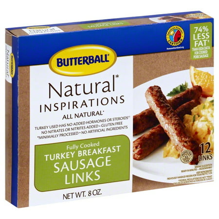 Butterball Natural Inspirations Turkey Breakfast Sausage Links 8 oz. Box - Walmart.com