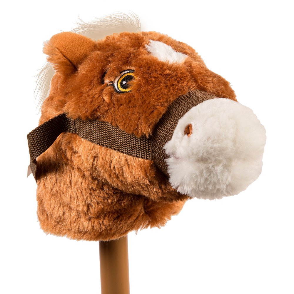 Rockin' Rider Animated Plush Talking Stick Pony, Brown