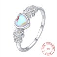 thumbnail image 3 of Womens Heart Ring Exquisite S925 Sterling Silver Love Heart Ring Gift for Women Index Finger Gift Idea for You, 3 of 9