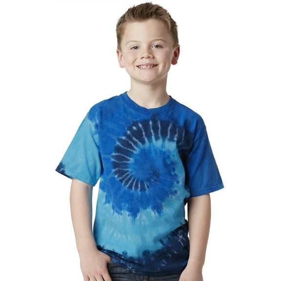Kids Tie Dye T-shirt - Ocean Rainbow, XL